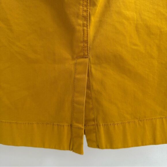 Orvis Size 6 Mustard Yellow Cotton w/Stretch Straight Skirt - Picture 6 of 9